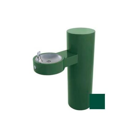 Acorn Controls Murdock Pedestal Round Drinking Fountain w/ Stainless Steel Bubbler, Green GRJ85